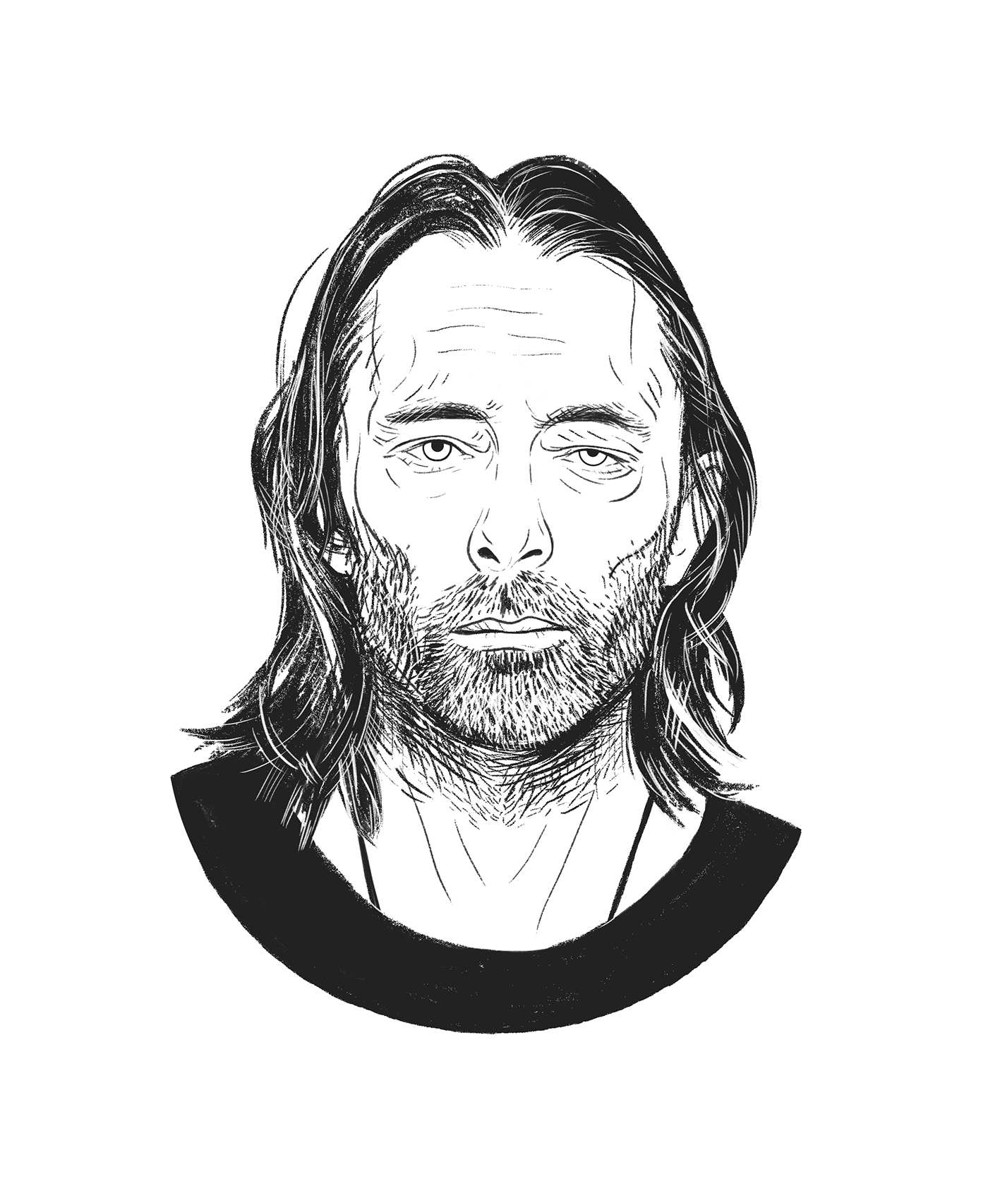 portrait Radiohead thom Yorke