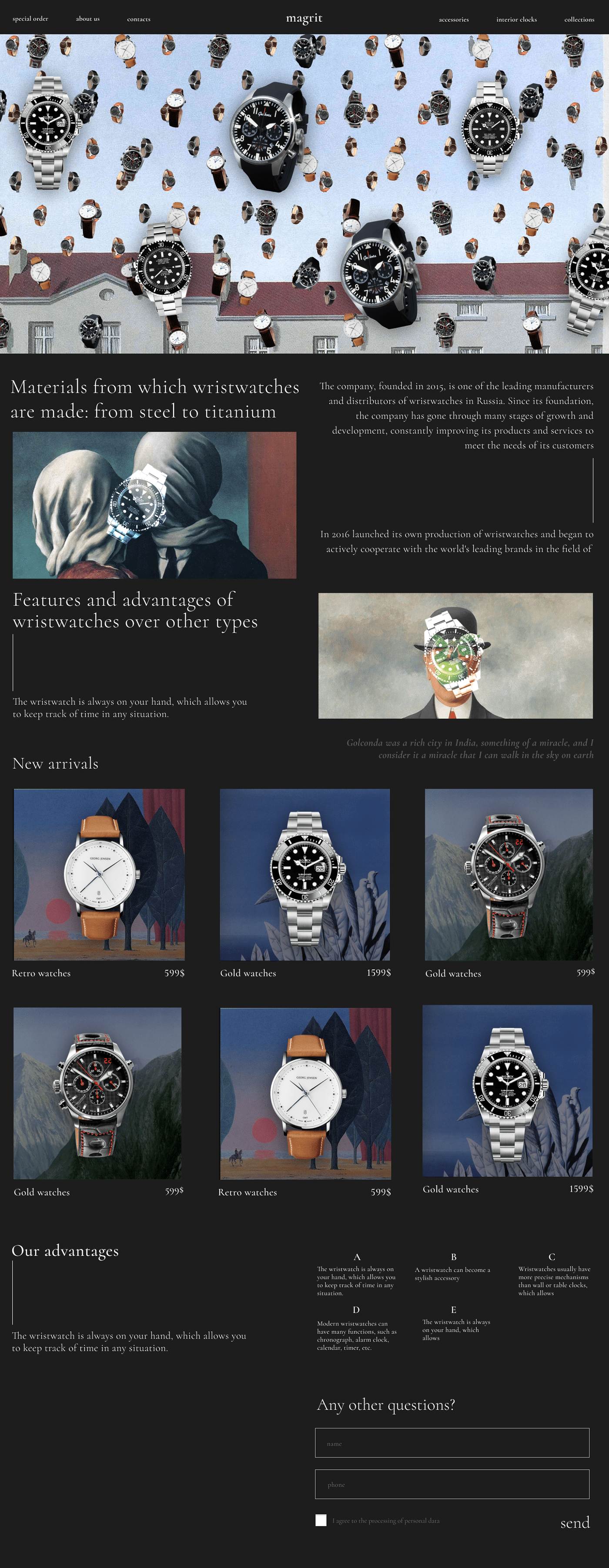 rene magritte Digital Art  UI/UX design watch ui design