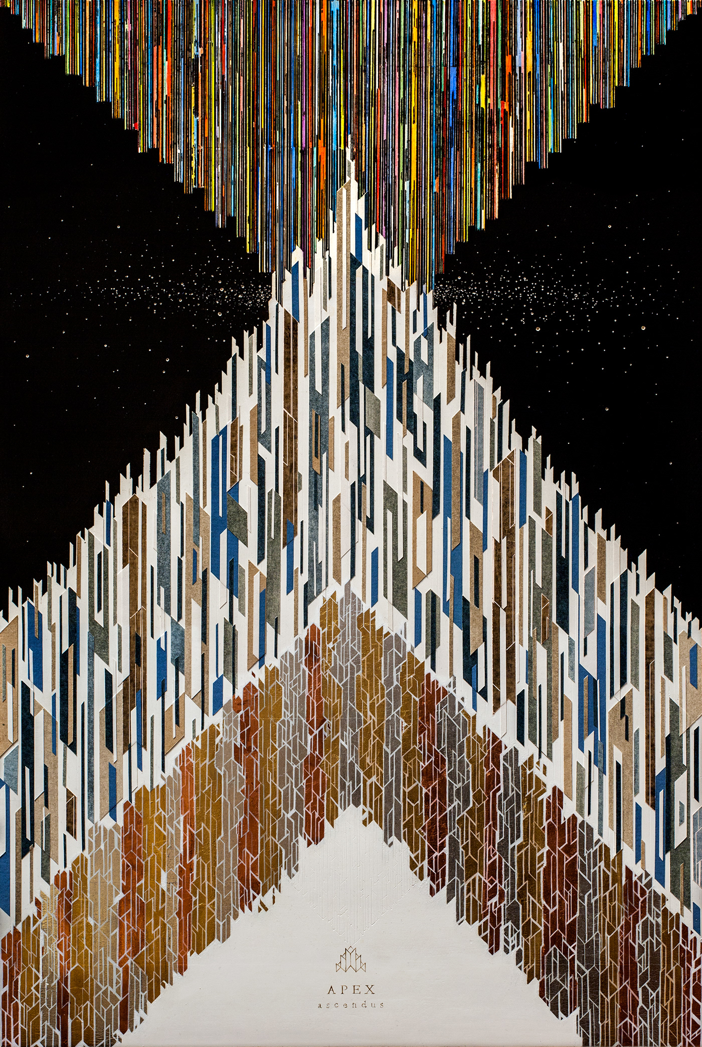 abstract art artwork FINEART geometric painting   pyramid spectrum subconstructivism triangle