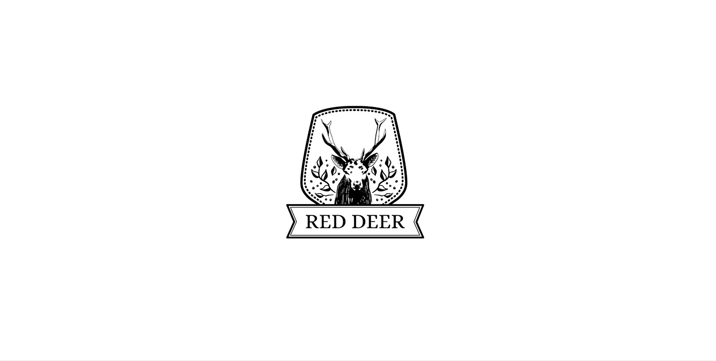 bottle label branding  deer Label logo wine