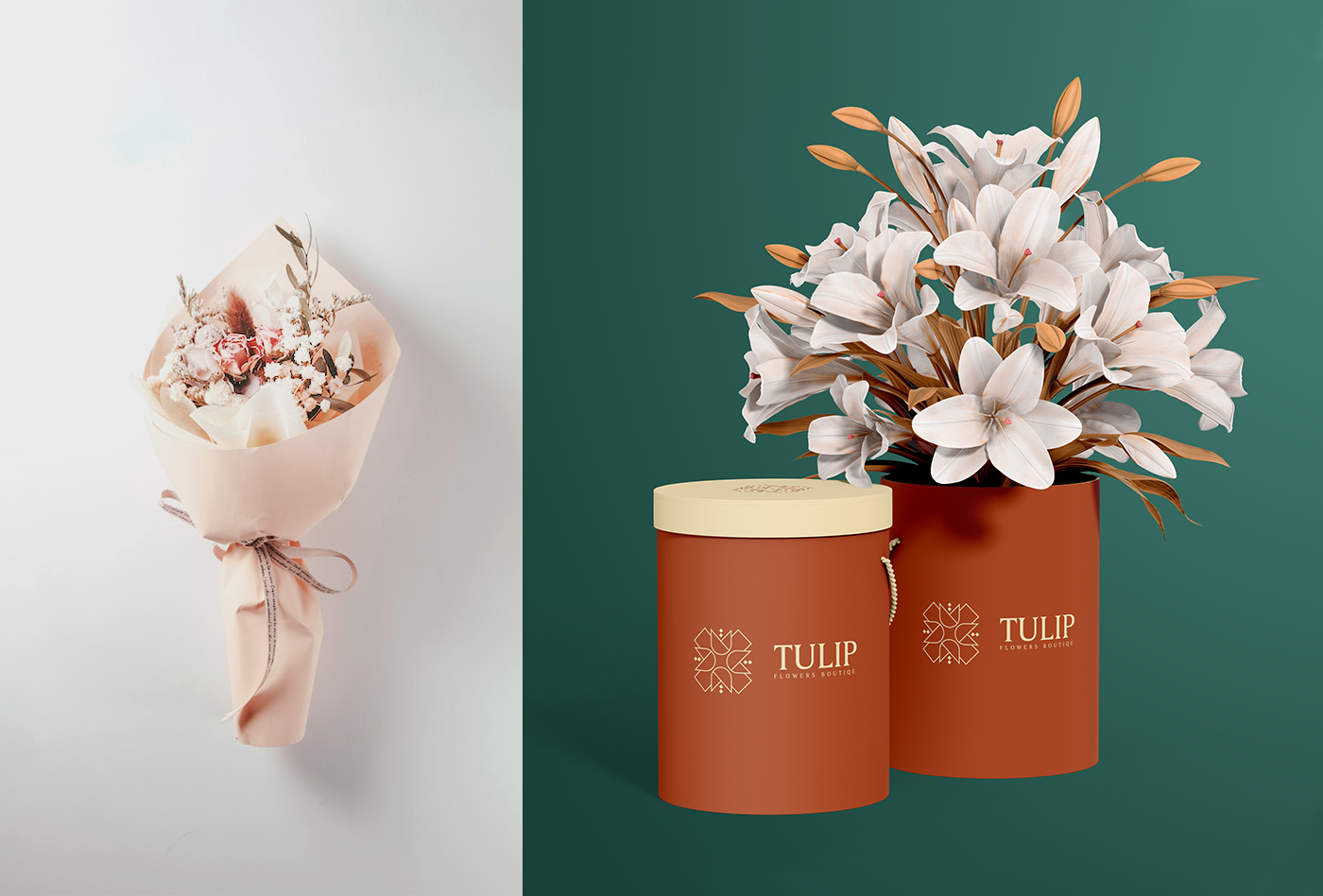 flower Flowers tulip shop branding  brand identity logo boutique gift Love