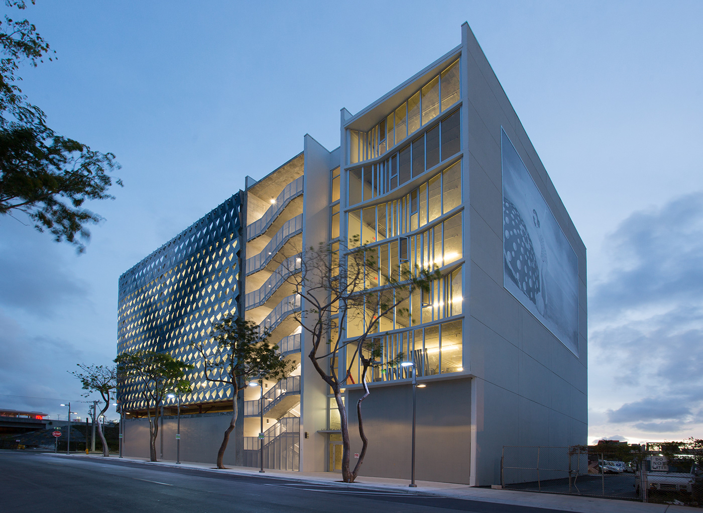 IwamotoScott miami design district garage digital fabrication facade architecture facets aluminum
