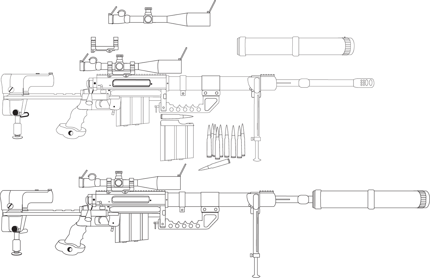 CHEYTAC m200 intervention чертеж