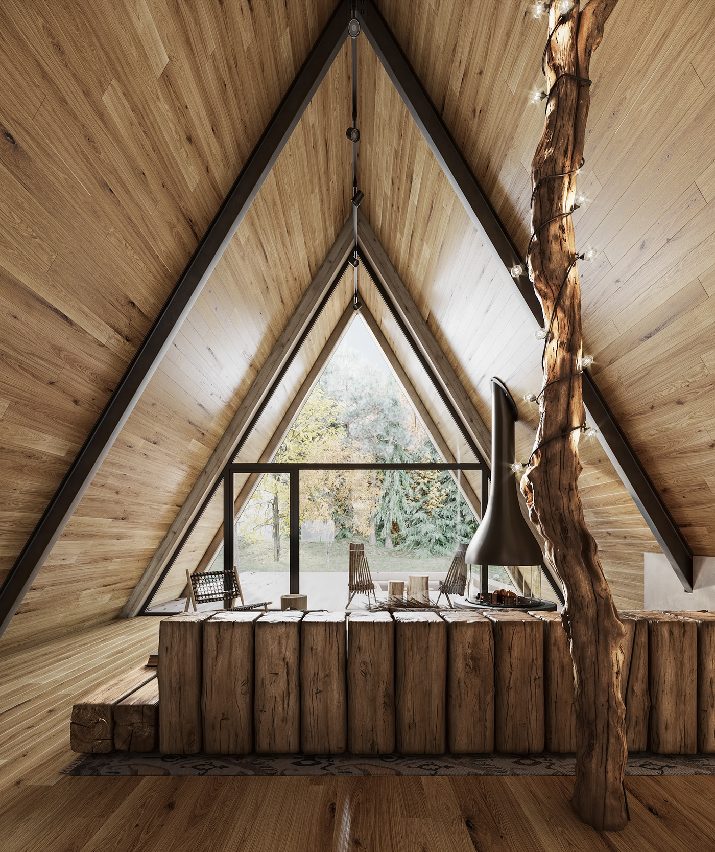 3ds max aframe architecture corona design HOUSE DESIGN HouseInForest Render visualization yanadesign