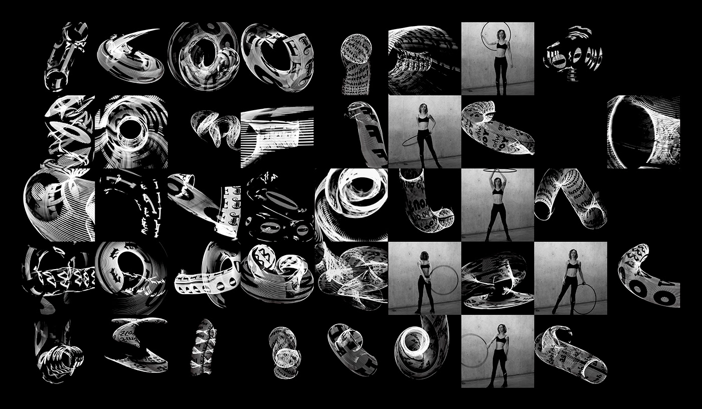 hula hoop hooping Experimental Typography experimental type cinema4d creative coding MFA Thesis processing flow adobeawards