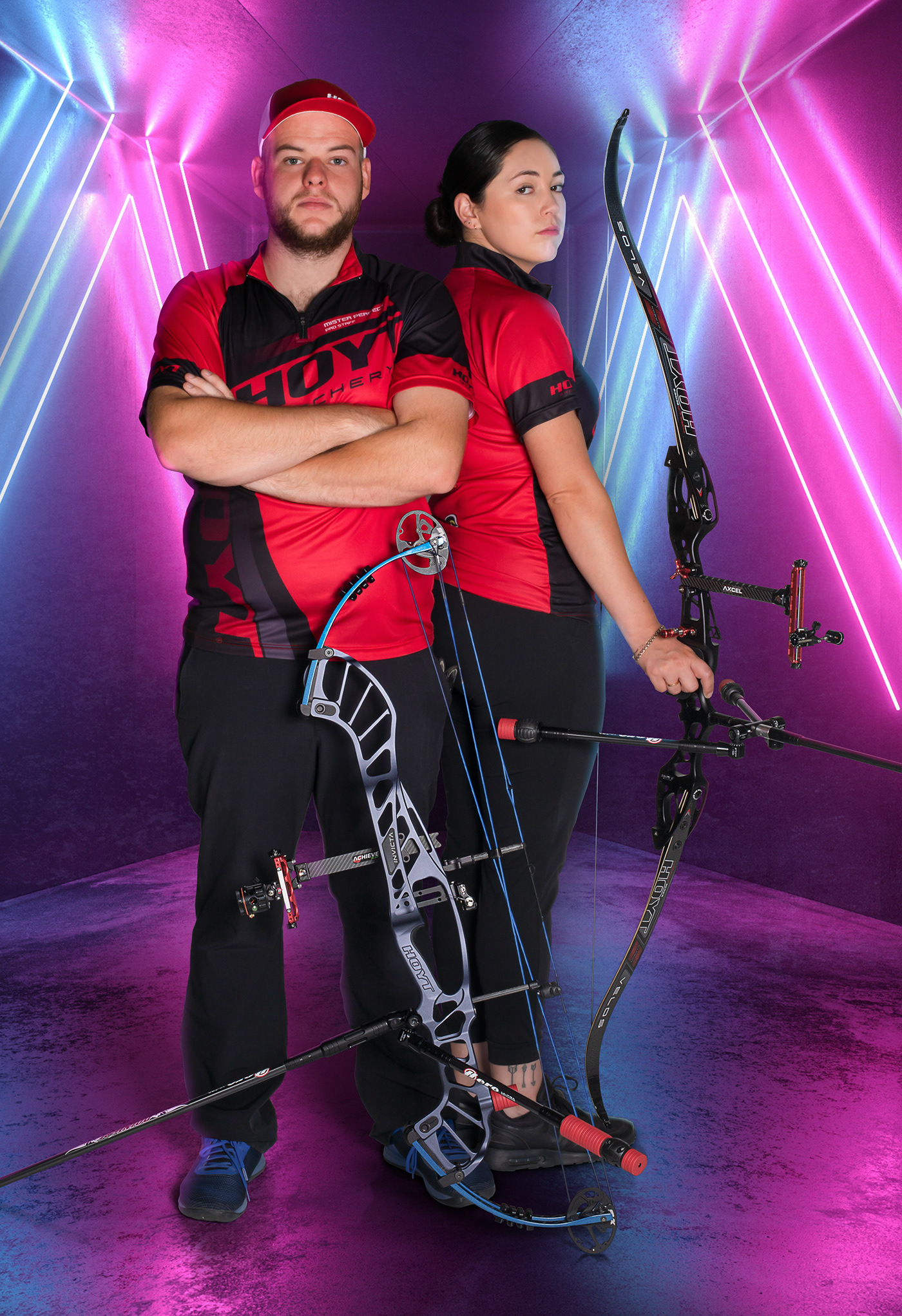 Archery hoyt photoshot couple Love sport JVD-Archery compound recurve Hoyt 2020