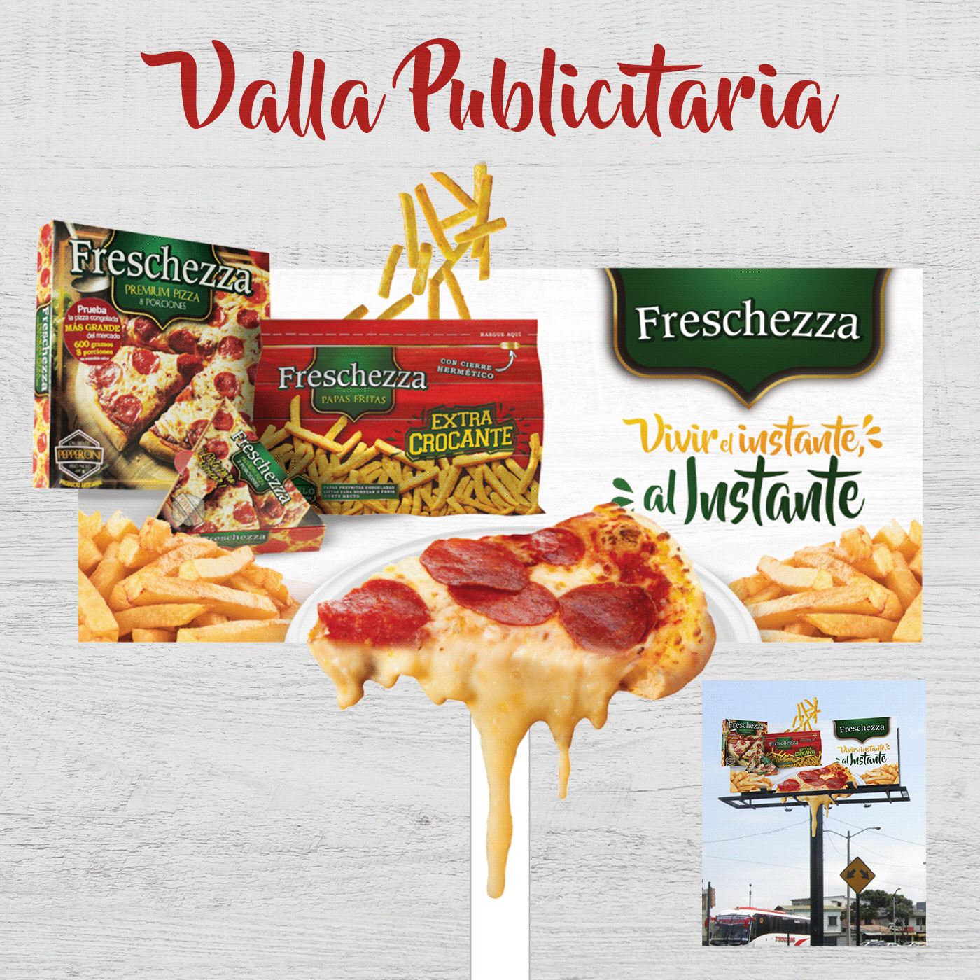 Advertising  french fries freschezza Pizza social media