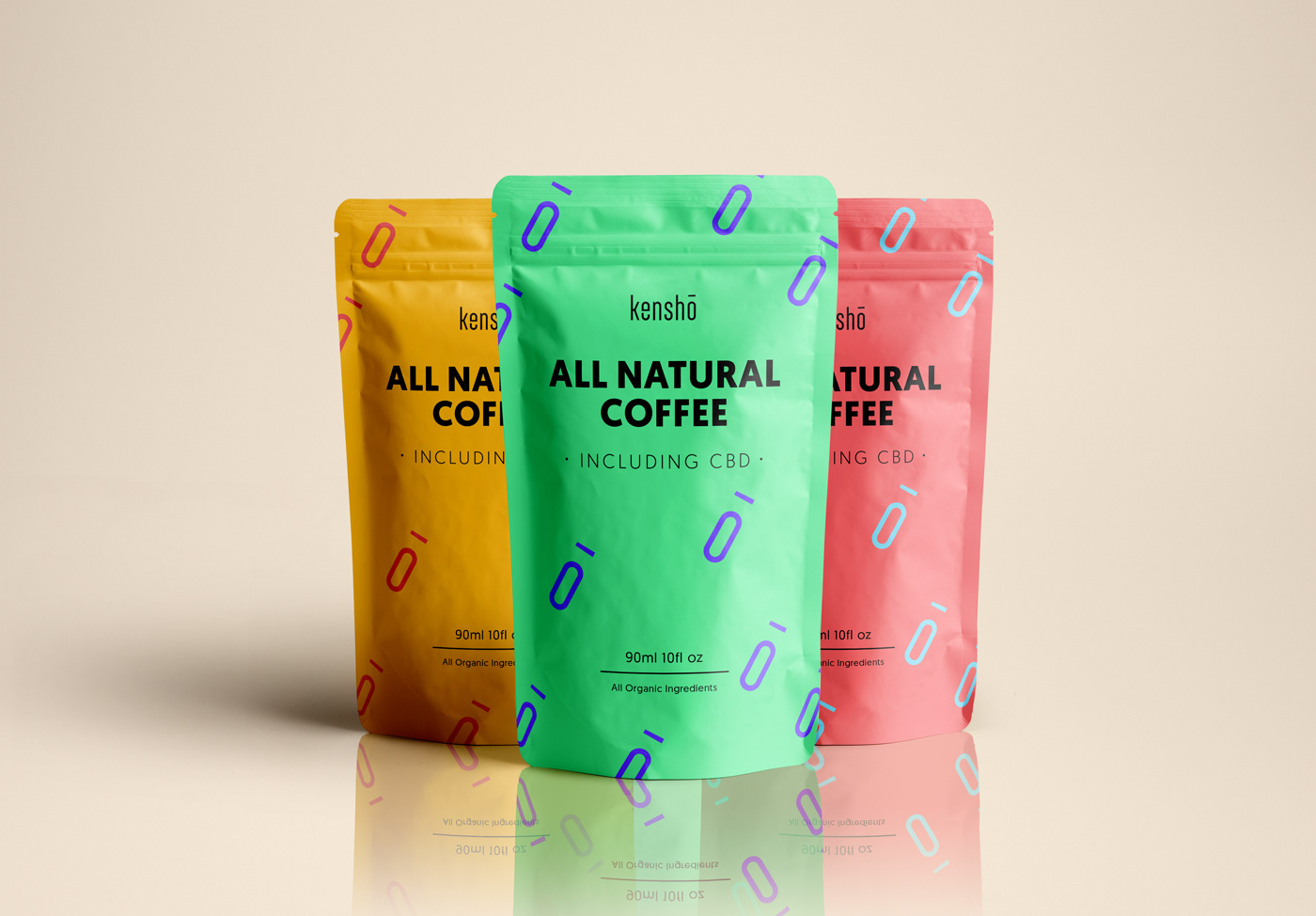 CBD Packaging cans colorful pattern brand ads Coffee Seltzer animation 