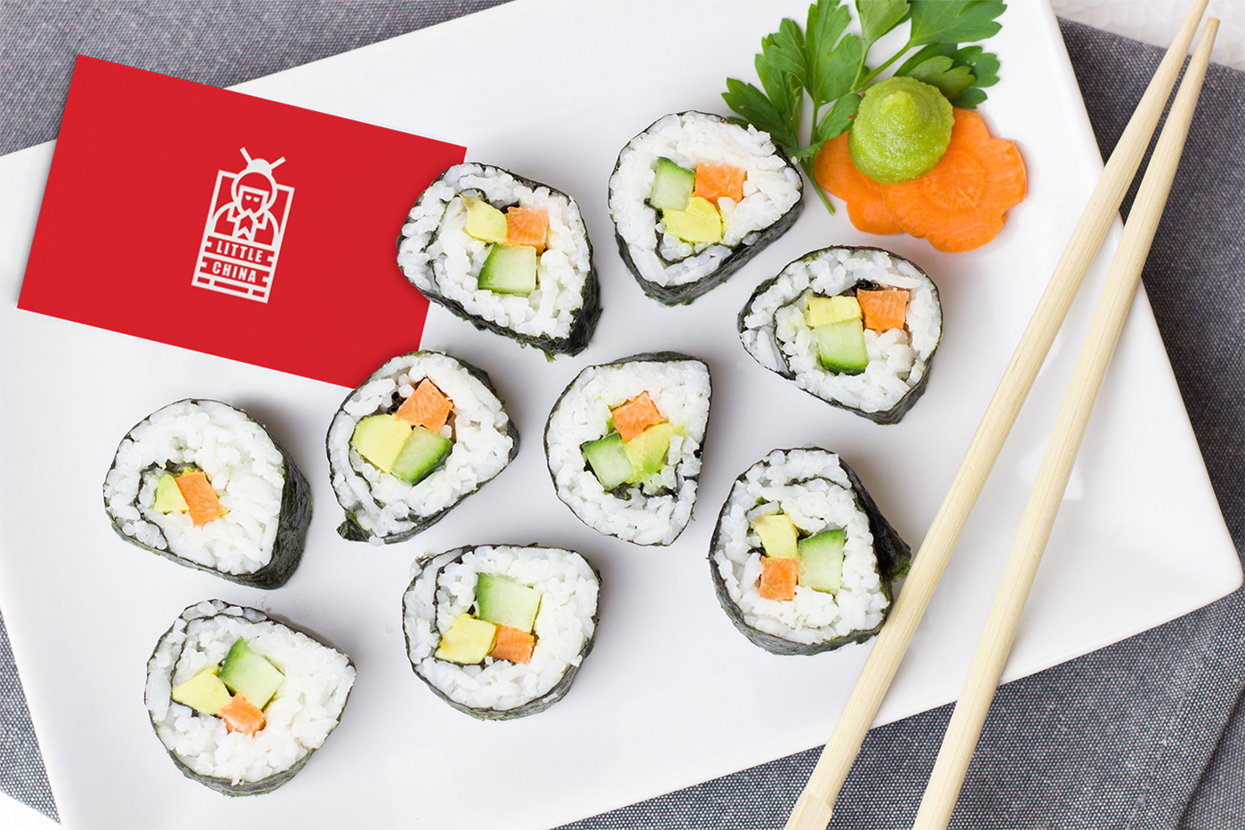 chinese logo fish company restaurant identity design branding  Food  Sushi