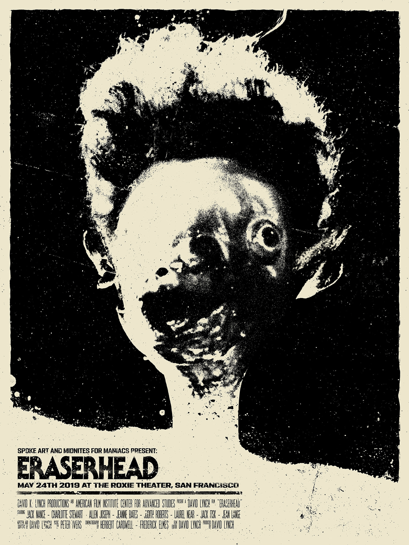 film poster David Lynch eraserhead polish poster movie movie poster Roxie