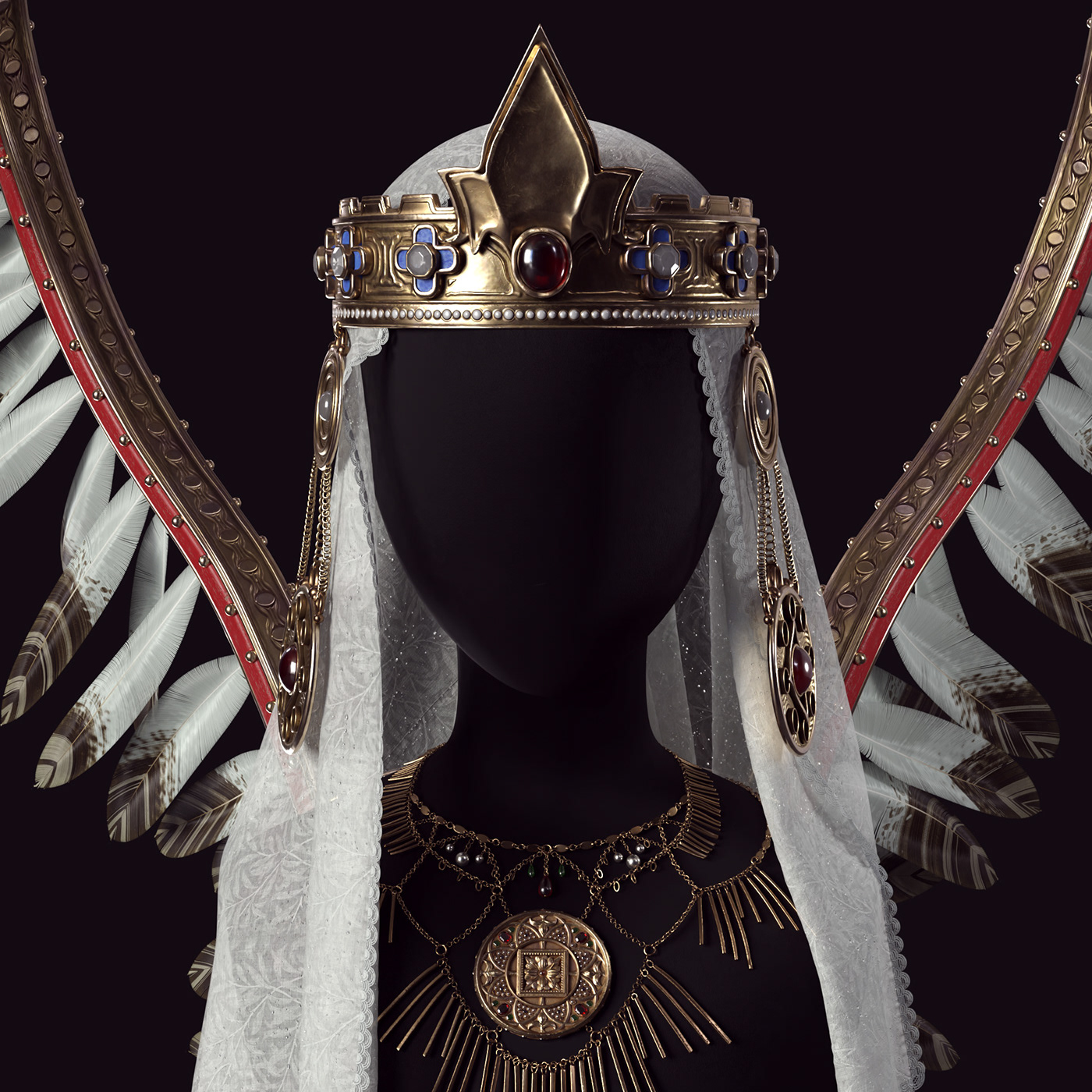 Digital Art  headress knights poland warrior