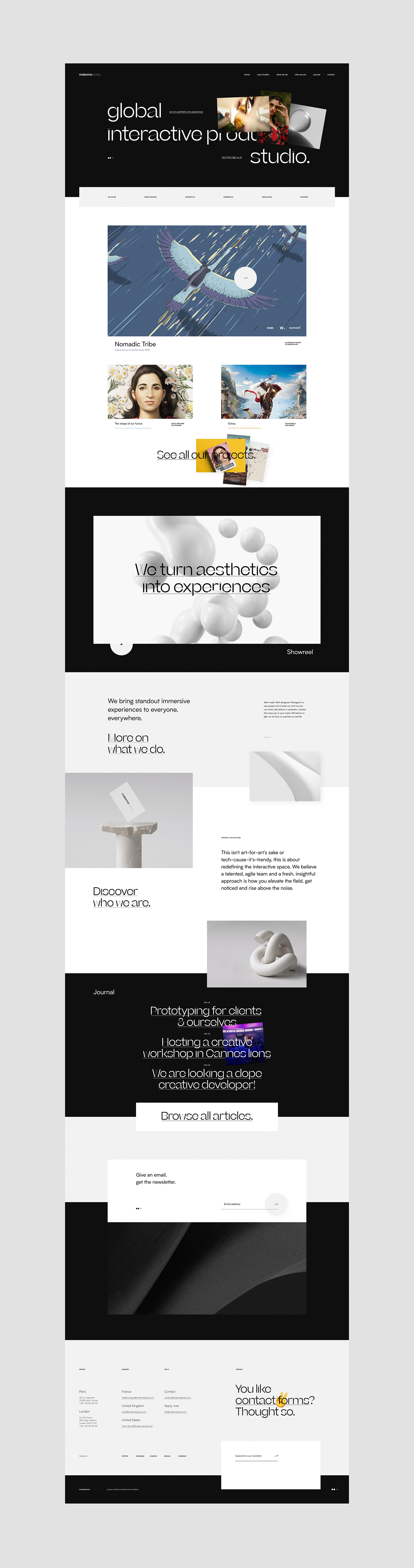 3D branding  digital identity interactive Layout logo portfolio studio Webdesign