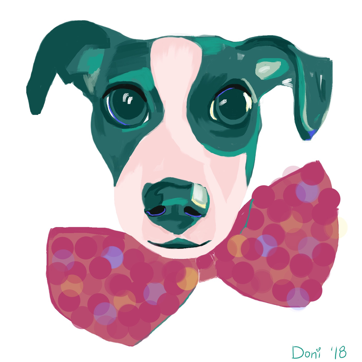 dogs puppies Pet portraits color color palettes painting   custom art Procreate Digital Art  Character design 