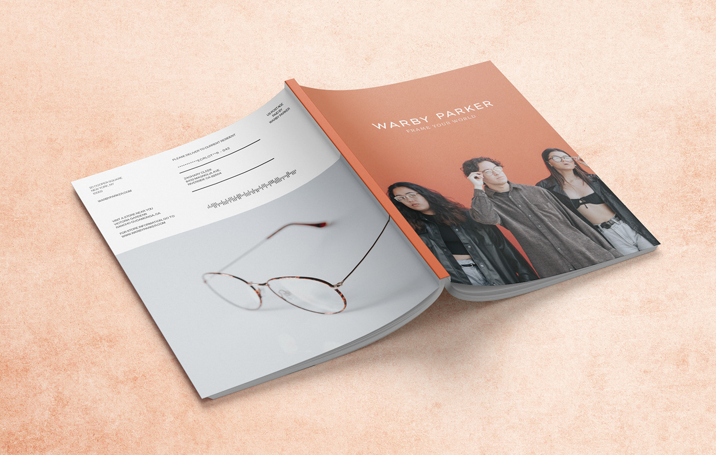 Advertising  catalog Fashion  glasses graphic design  marketing   warby parker