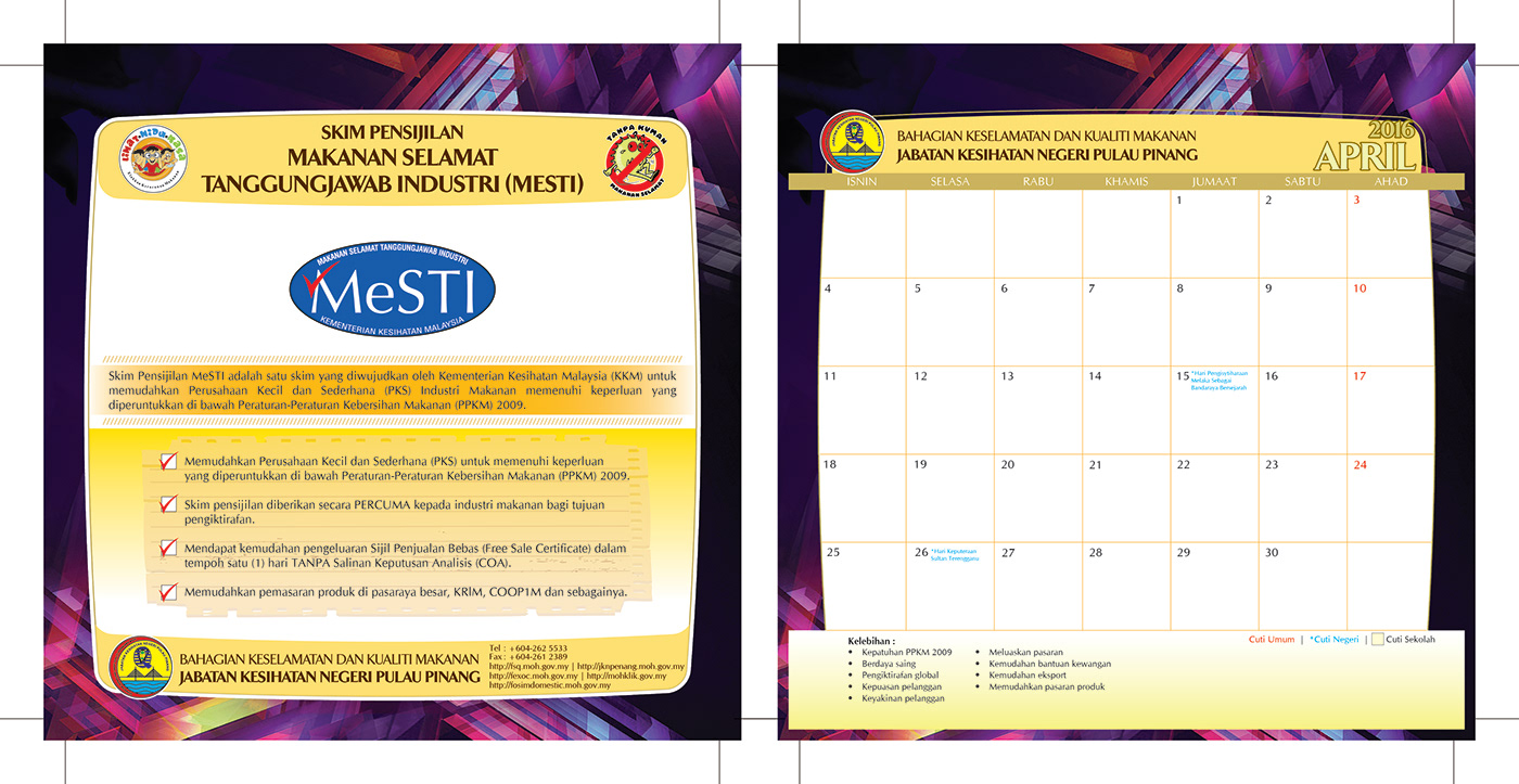 calendar design design Health malaysia