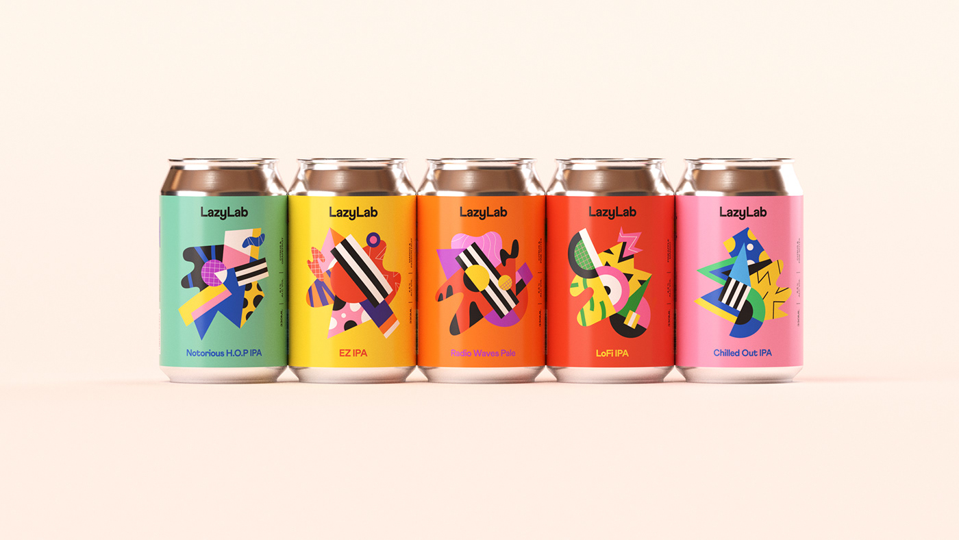 abstract beer brand brewery craft beer identity ILLUSTRATION  minimal motion Packaging