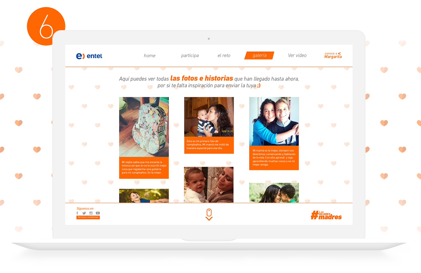 Web mom site Responsive mother entel Mother's Day peru arequipa