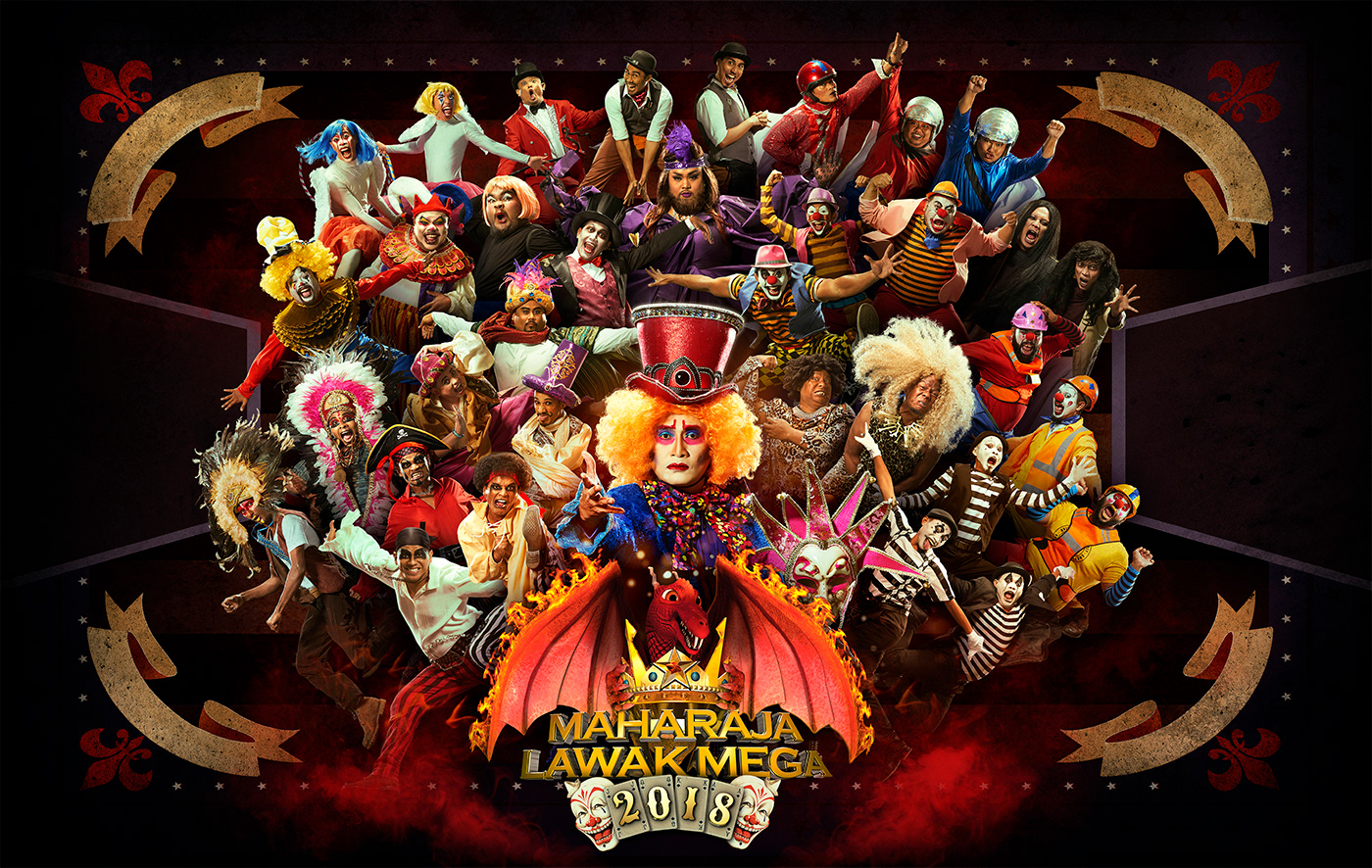 Circus maharaja lawak mega Astro komedi malaysia melayu clown badut Alice and Wonderland lawak
