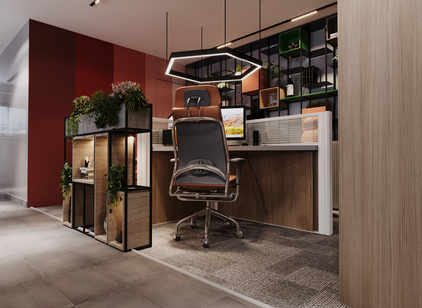 company Office Office Design office furniture design interior design  architecture visualization рендер 3ds max