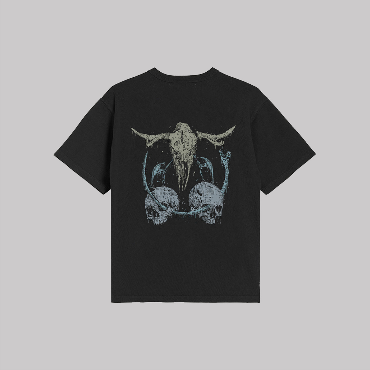shirt T-Shirt Design skull death Baphomet goat snake tattoo free download