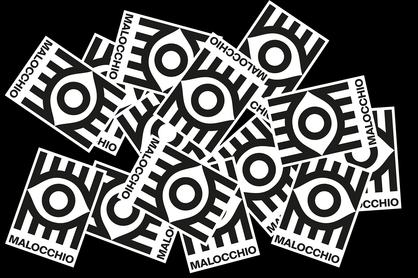 malocchio identity poster logo sicilian tapas bar perugia duecollective
