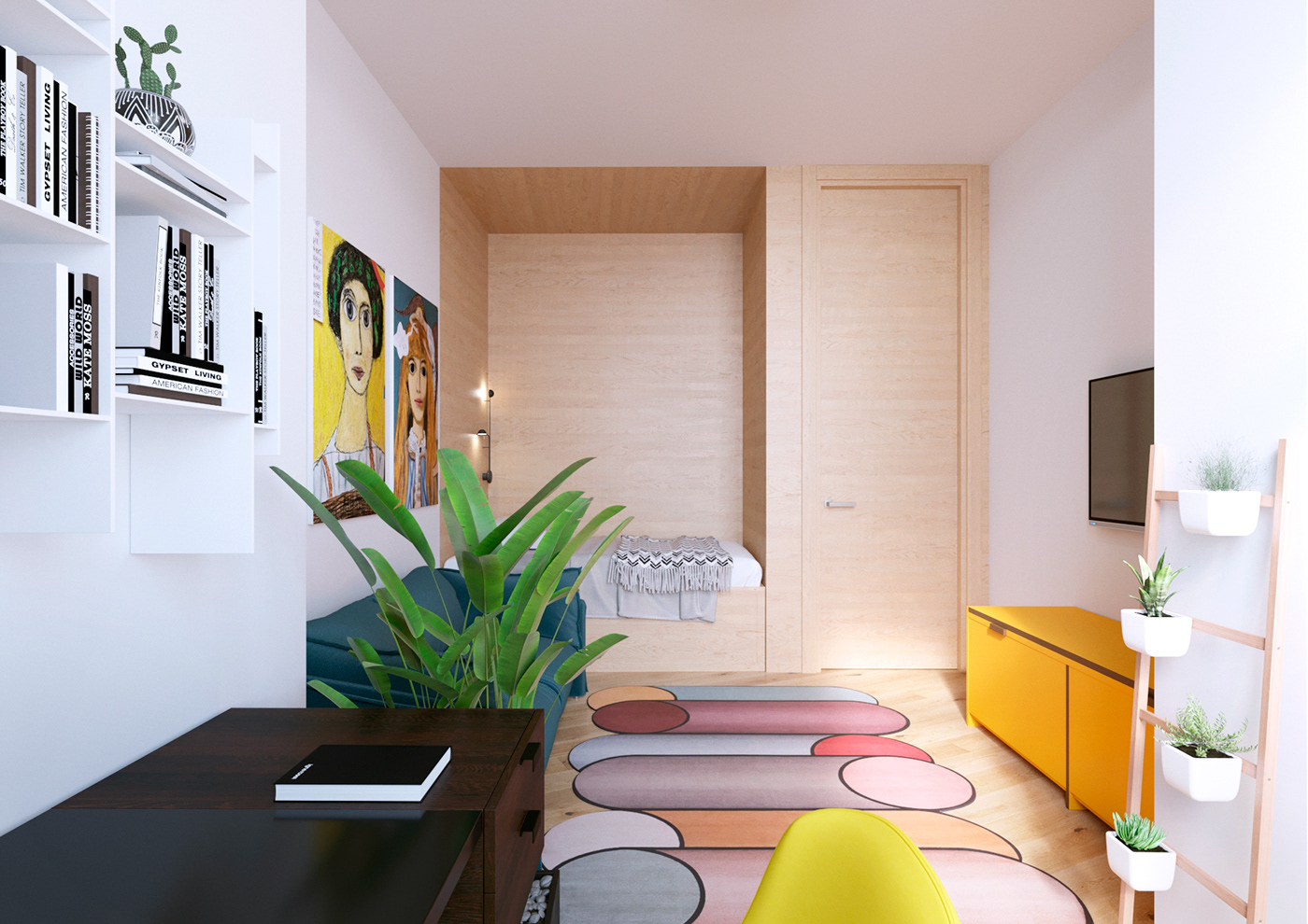 livingroom design Interior modern bedroom Kuznetsov