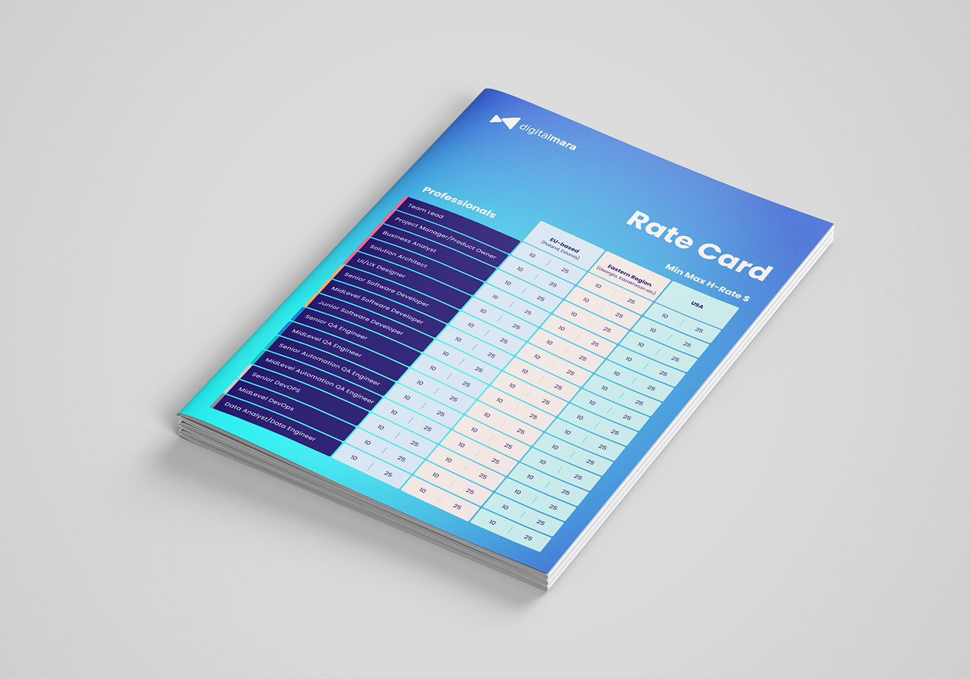 brochure company flyer ratecard Ratecards design typography   Web Design 