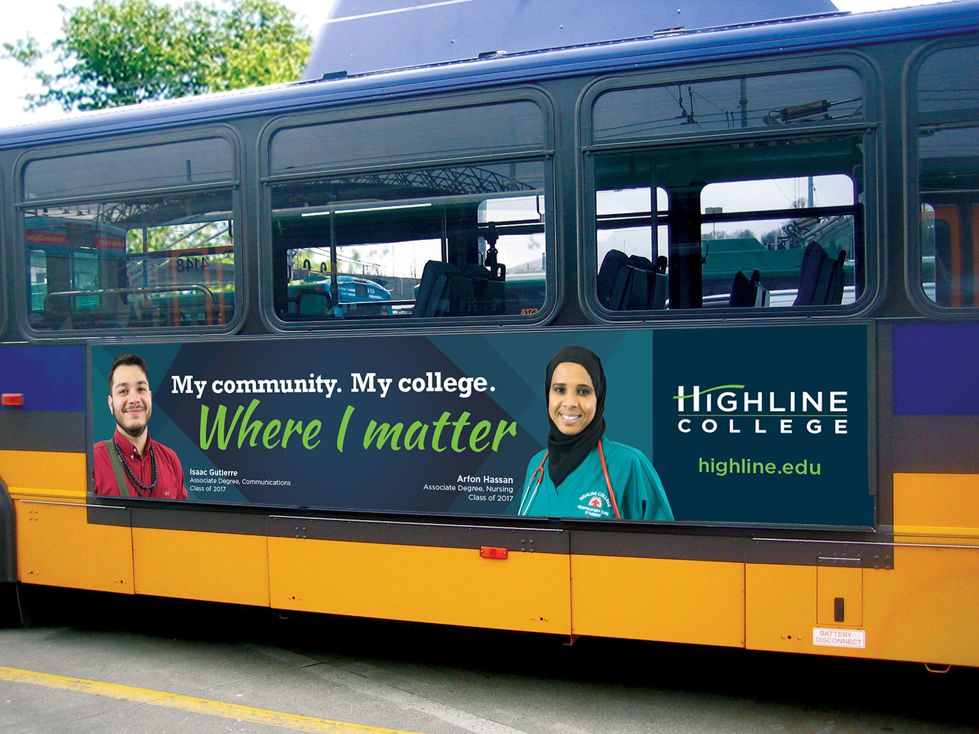 bus metro commute student bio transportation campaign highline college community