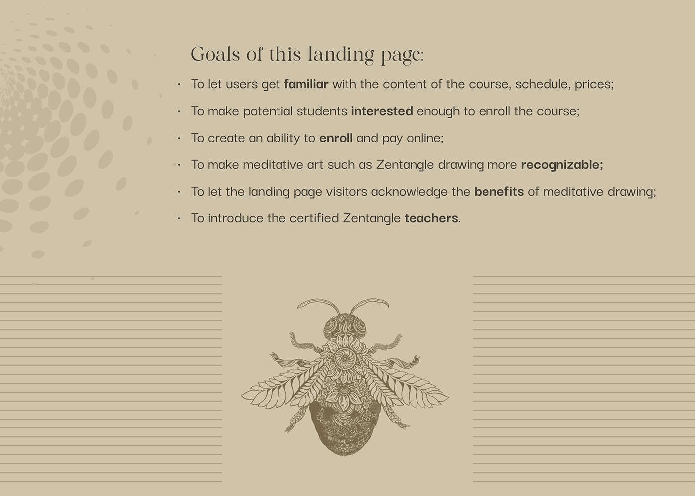 Figma landing page masterclass meditative art UI/UX Web Design  zentangle