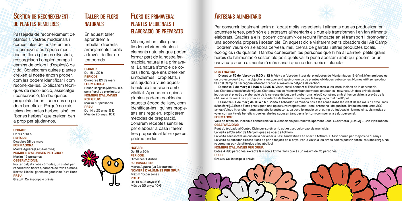 actividades activities bichos Booklet editorial folleto graphic design  ILLUSTRATION  monsters Semestre