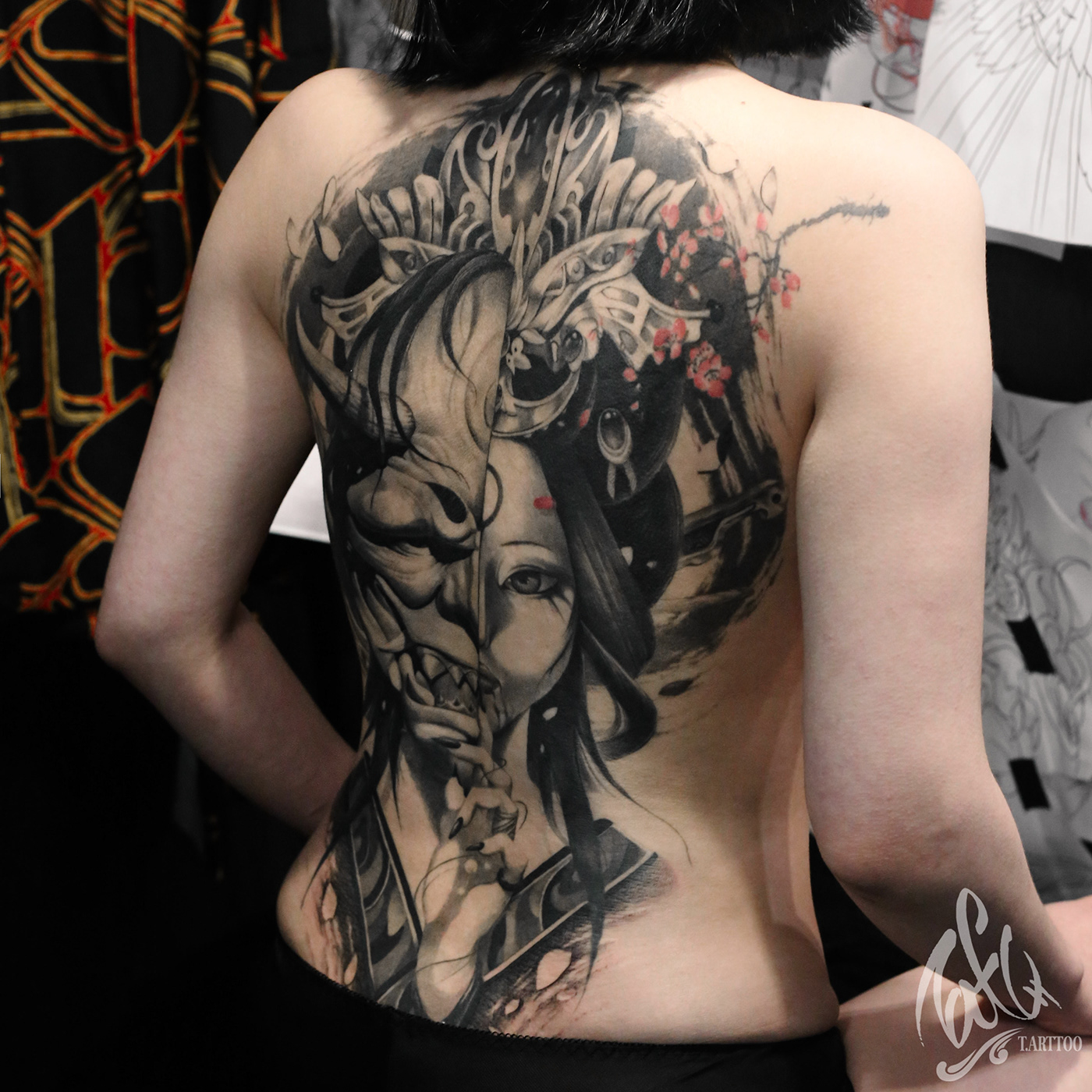 artist artwork geisha japanese samurai tattoo tattoo flash tattoos