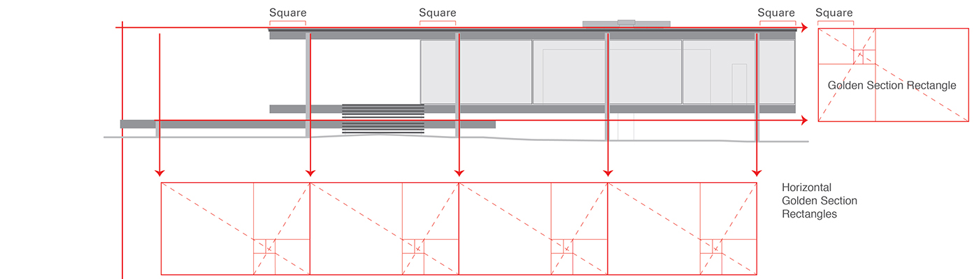 farnsworth house geometry golden section Geometry of Design architecture Analysis Kimberly Elam mies van der rohe proportion ringling college