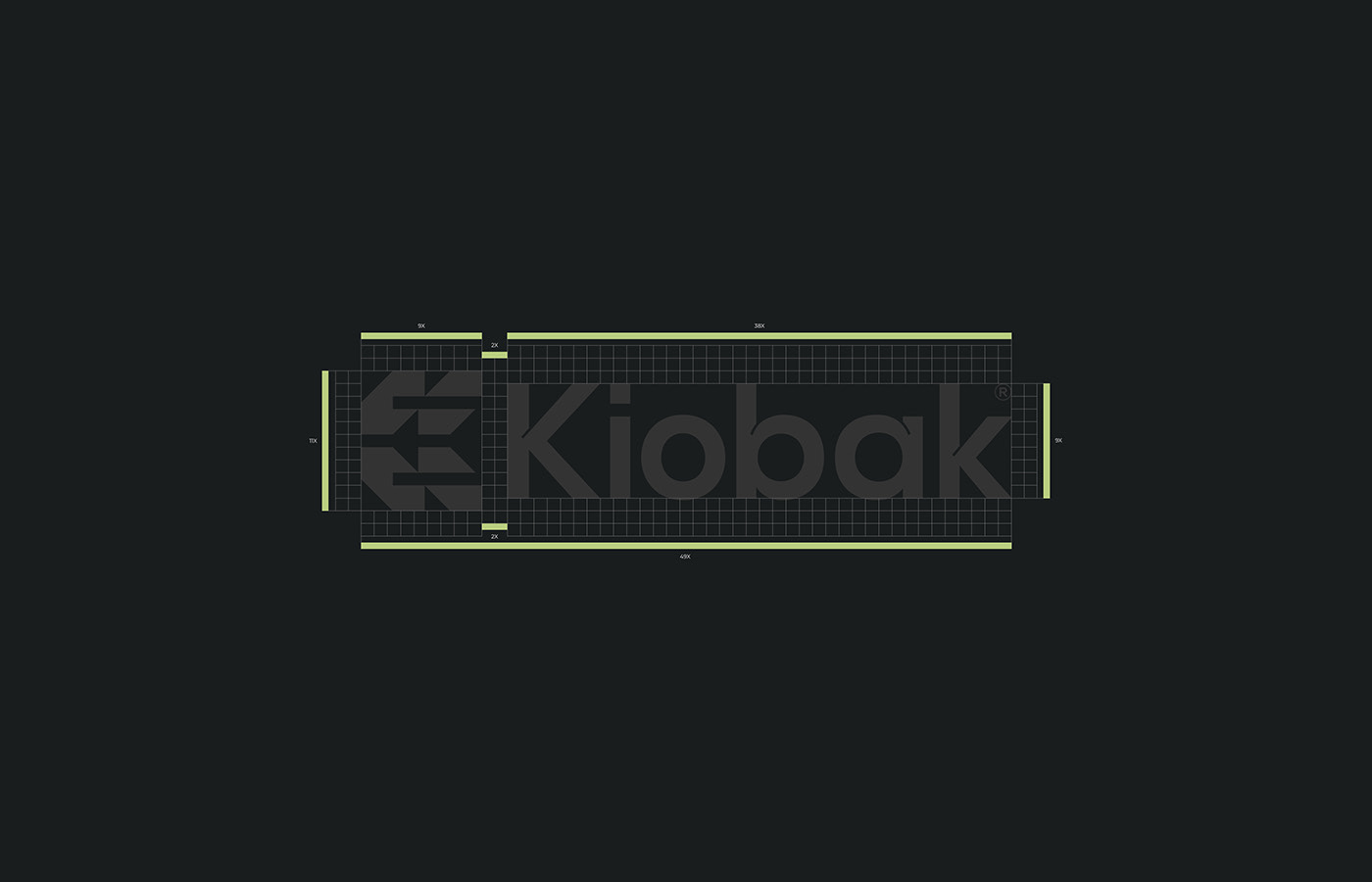 Kiobak logo spacing and grids