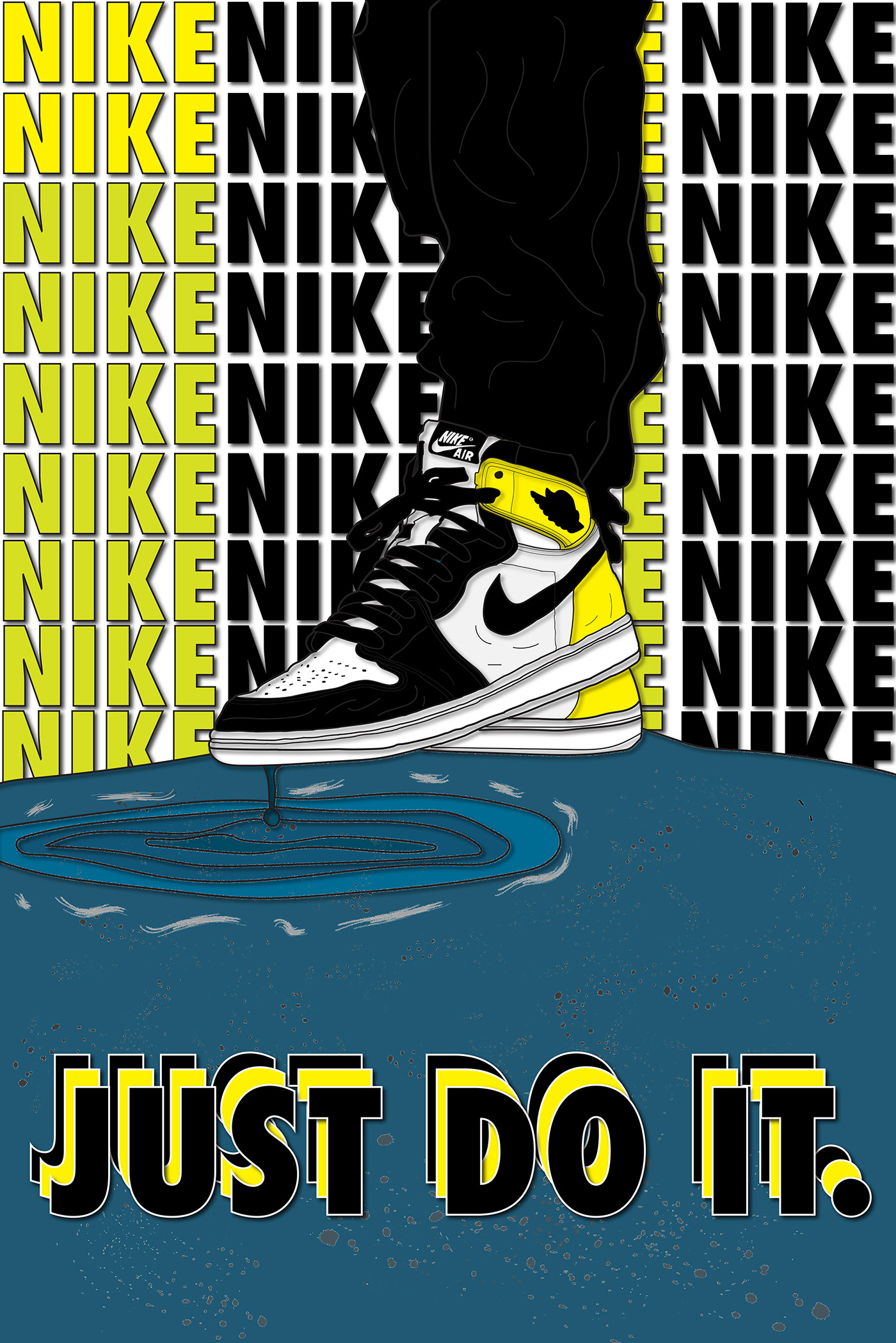 basketball Drawing  Fashion  fashion illustration jordan jordan 1 Nike poster shoes sneakers