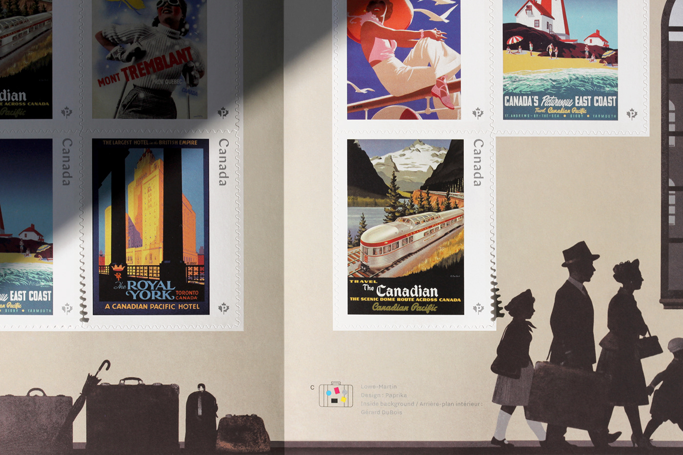 Canada graphic design  posters print stamp typography   vintage