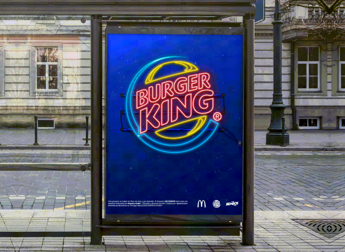 Art Director bembos burgerking design Fast food led mcdonald's neon poster ux