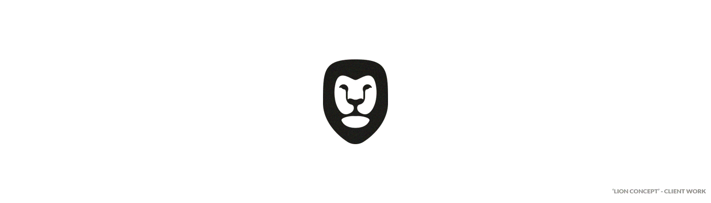 logo branding  minimal mark identity folio monogram design animal lion