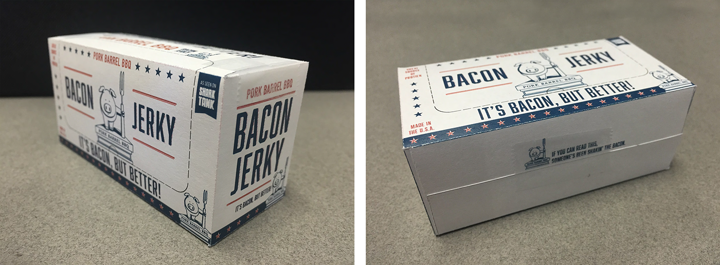 bacon jerky jerky pork barrel bbq brand Foil Bags product food package