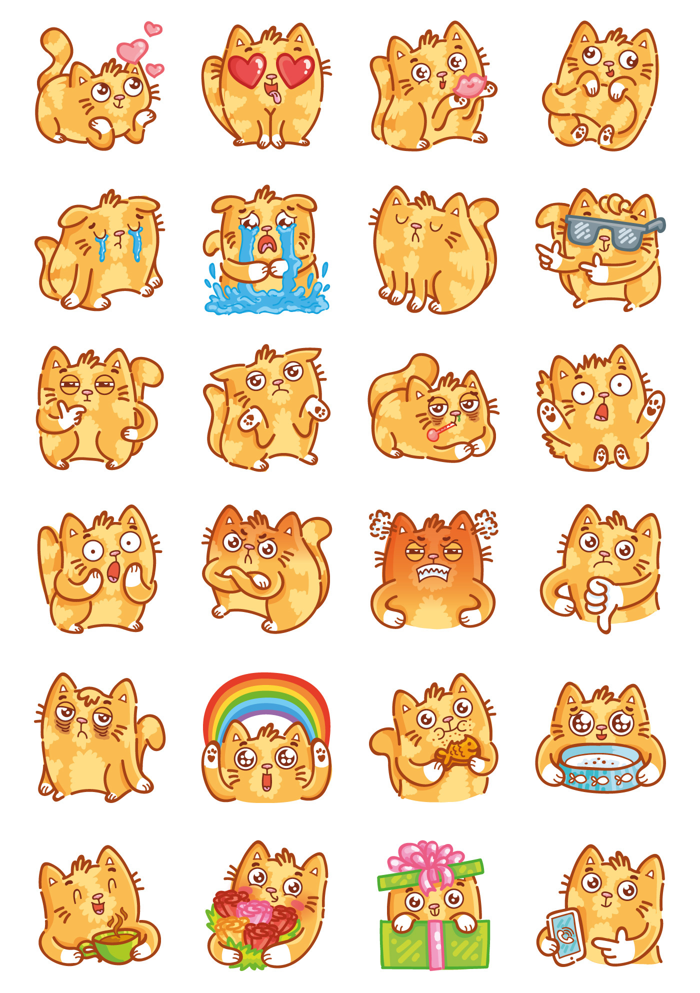 Cat kitty kitten cute sweet stickers imessage appstore animal stickers sticker