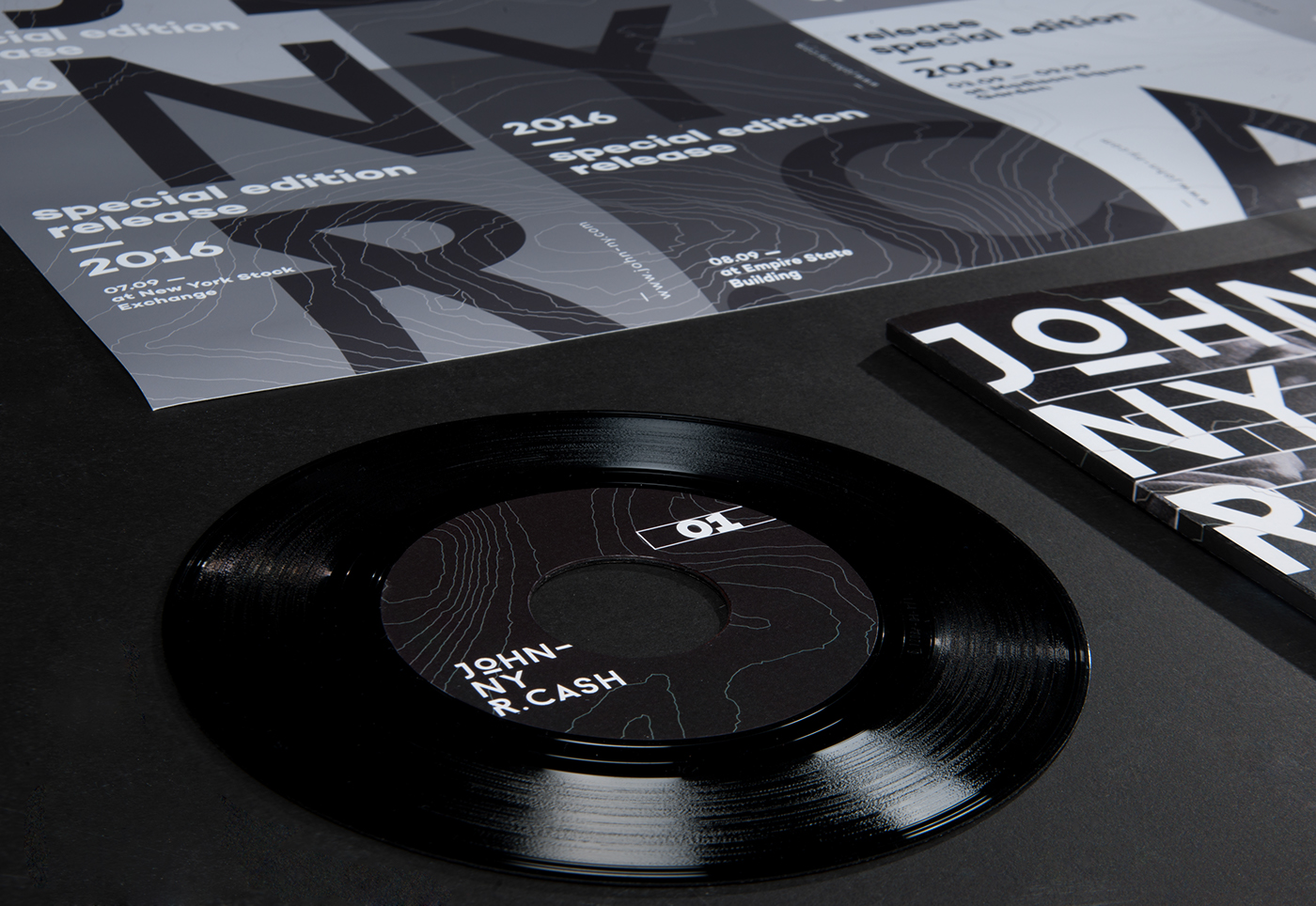 Johnny cash limited typografie black special vinyl Packaging musik album White