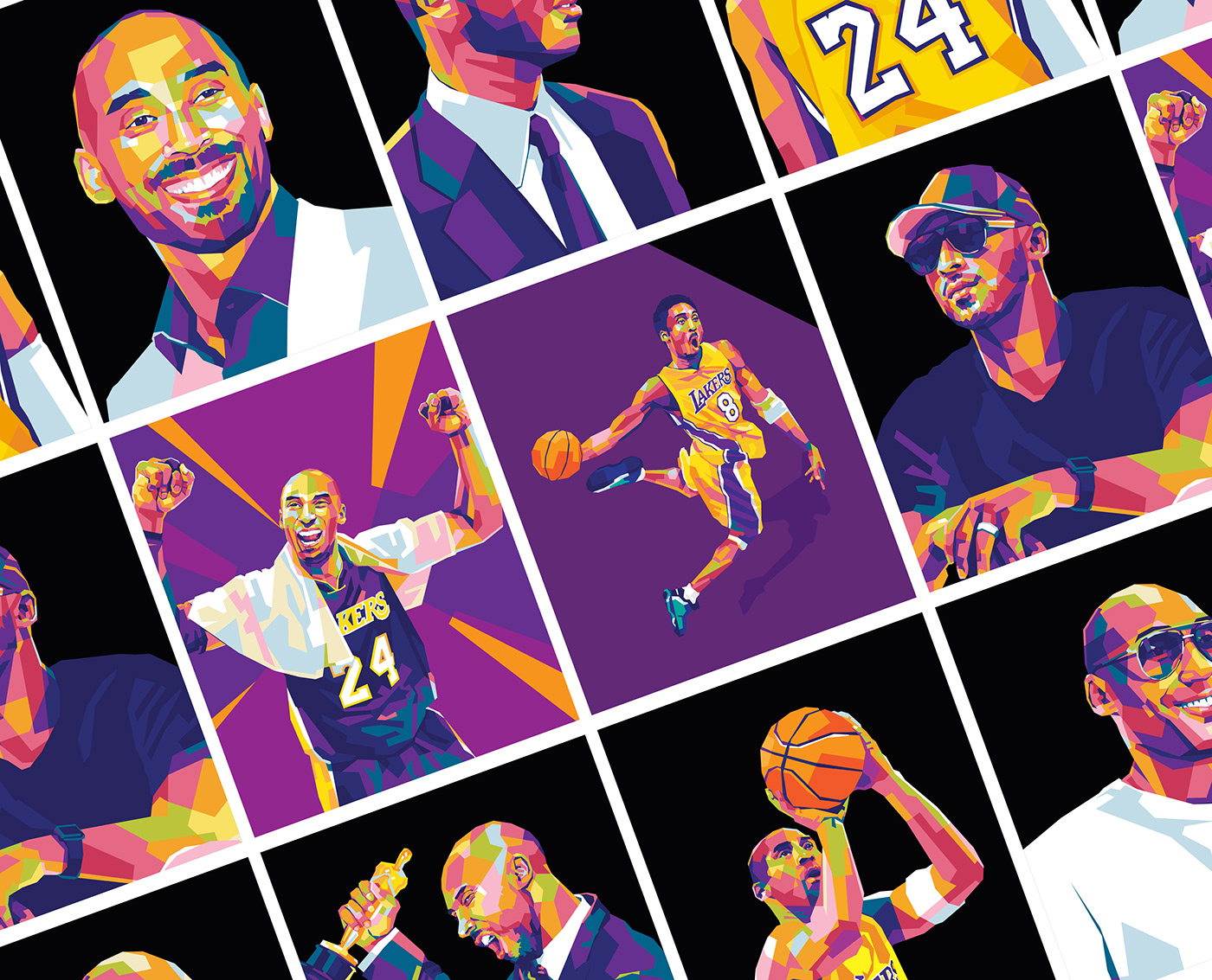 basketball book cover book illustrations Kobe Bryant Lakers mamba motivation Pop Art Publishers sports WPAP