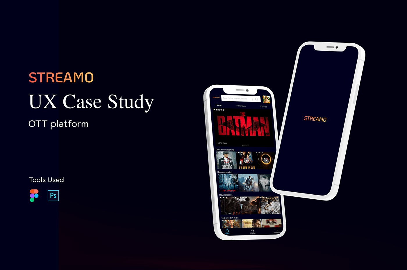 Figma Mobile app OTT ui design user interface UX Case Study UX Designing UX Research video streaming Video Streaming App
