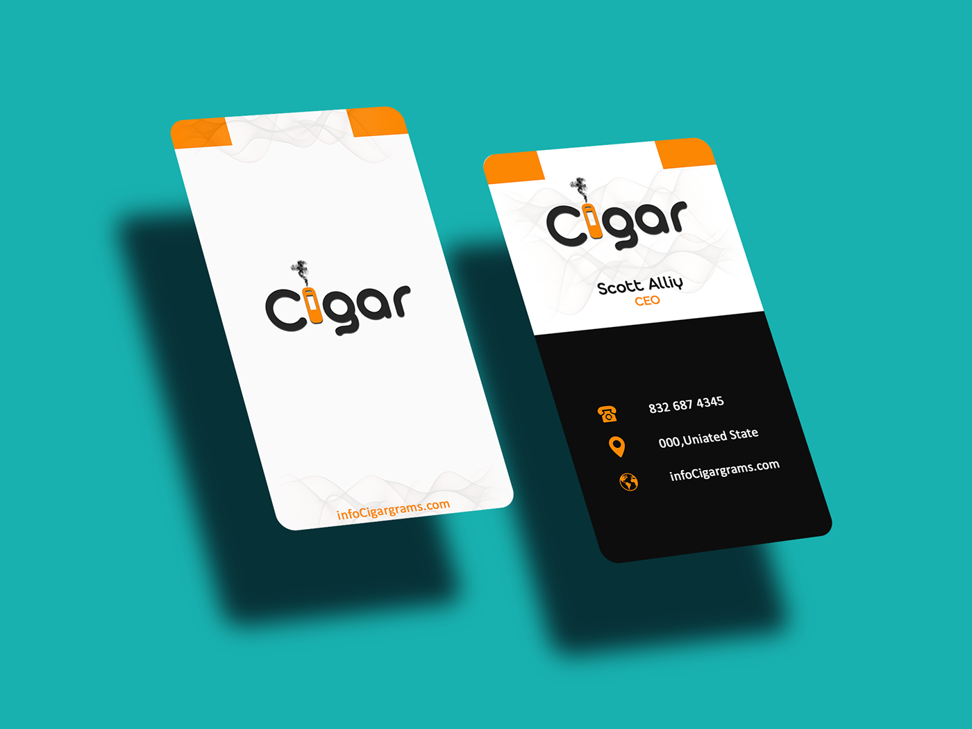 business card vertical business card Creative Design custom design