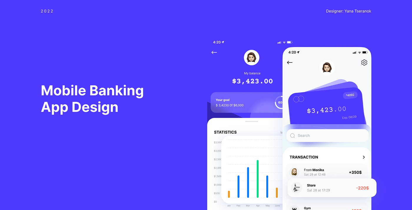 app design banking app design UI