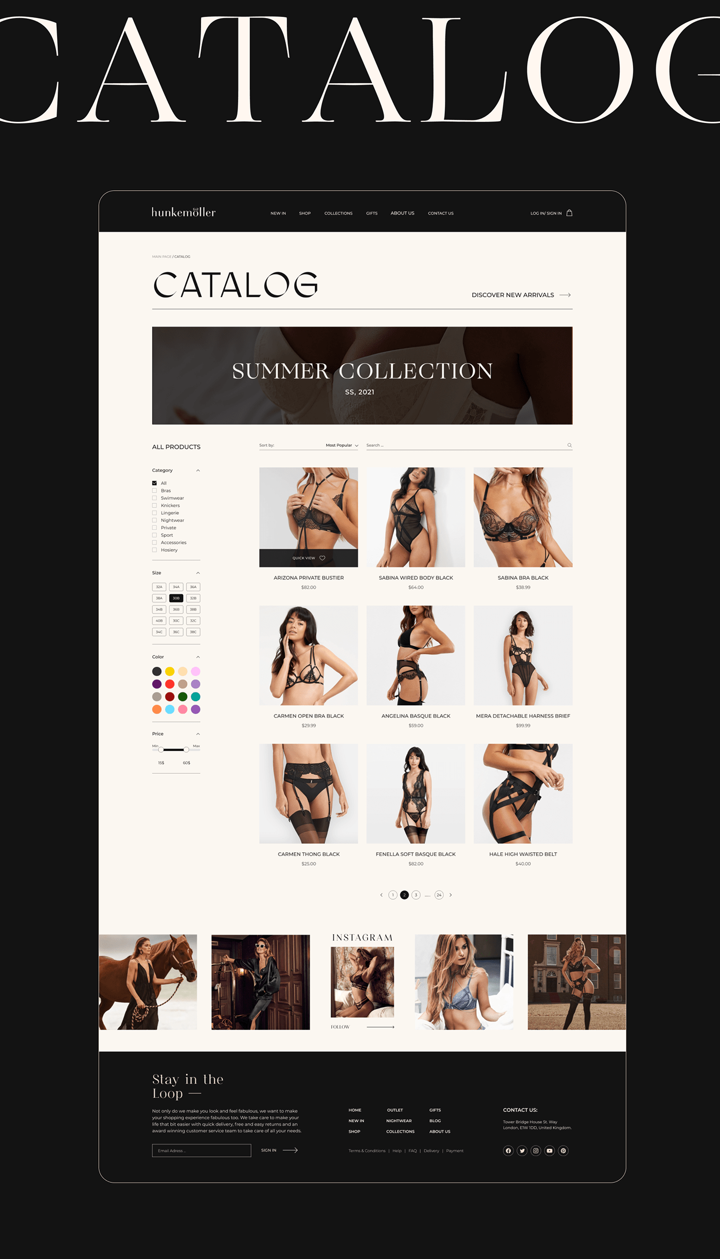 e-commerce minimal Minimalism modern online store typography   ui design UX UI Website women fashion