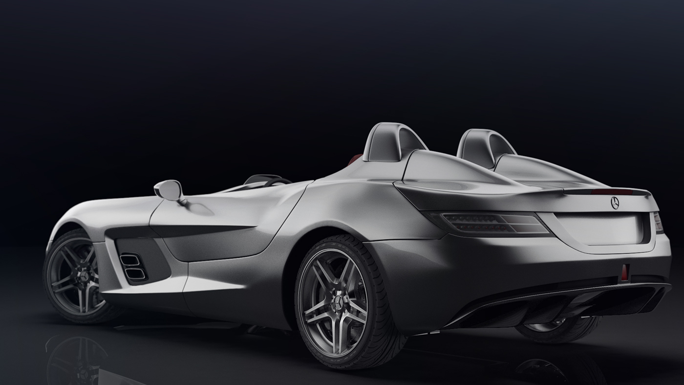 Mercedes-Benz SLR McLaren slr Stirling Moss 3ds max vray Autodesk 3D Render automotive   mercedes-benz mercedes