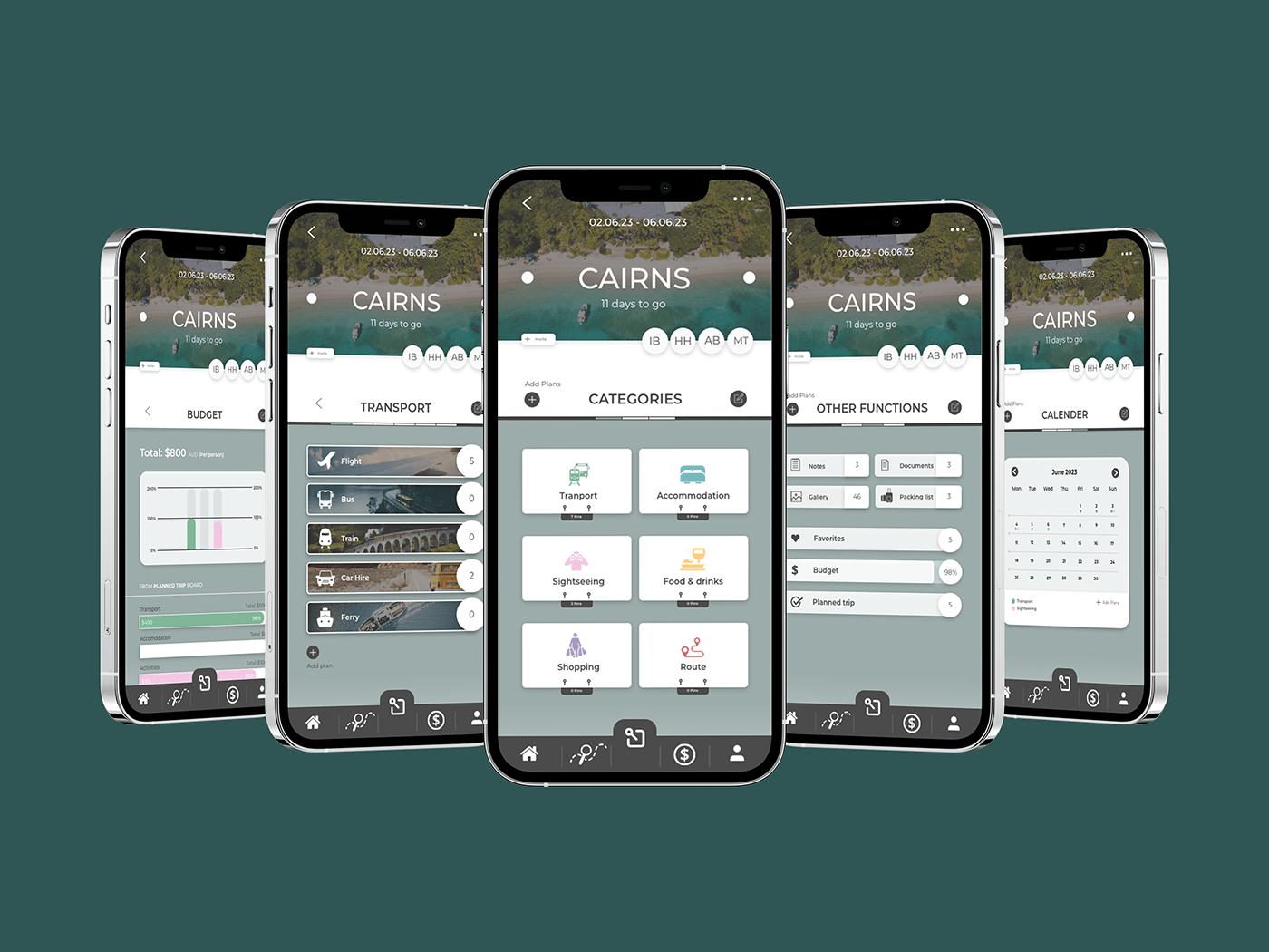 app design UI/UX Travel