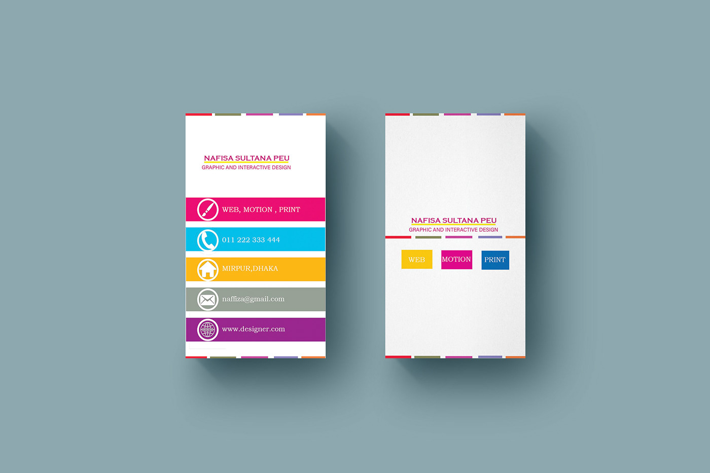 awesome Behance business card card modern card professional vertical card White