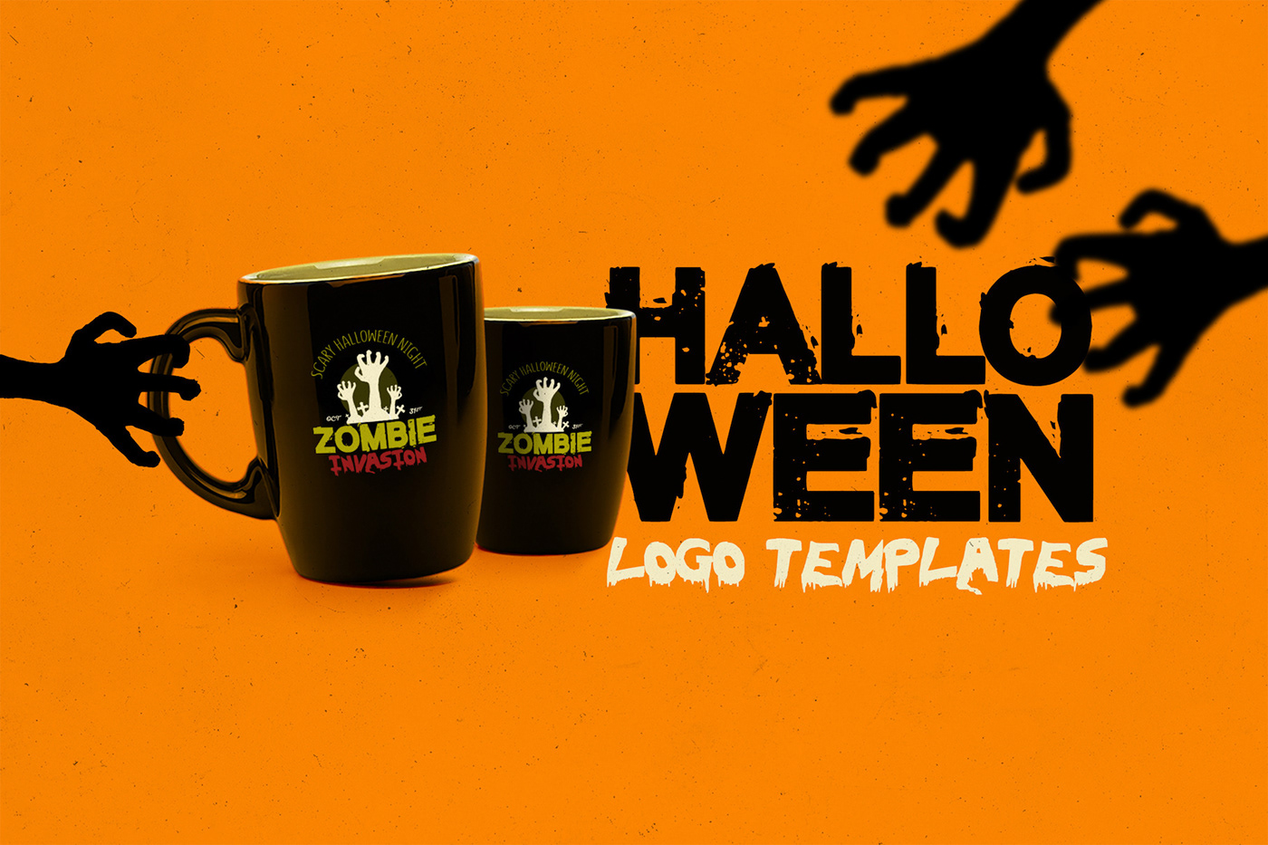 Halloween happy october night Badges greeting card pumpkins skull logo Promotion