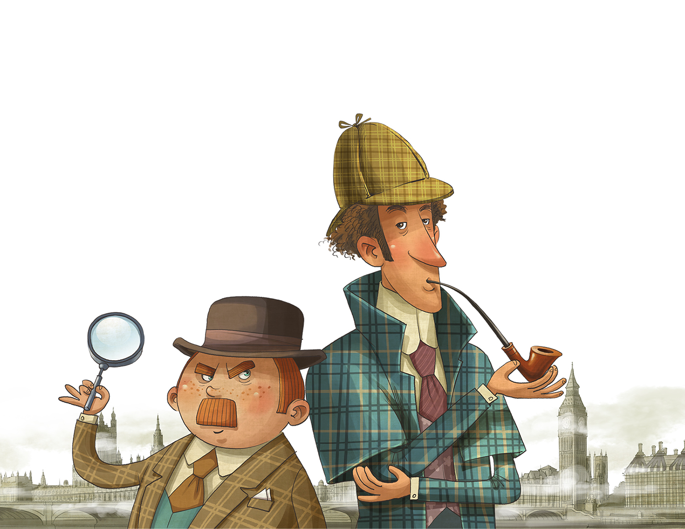 Sherlock book adventures children's book detective story London ILLUSTRATION  Armenia conan doyle